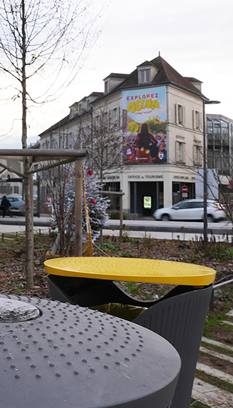 Poubelles tri selectif dans les centre ville