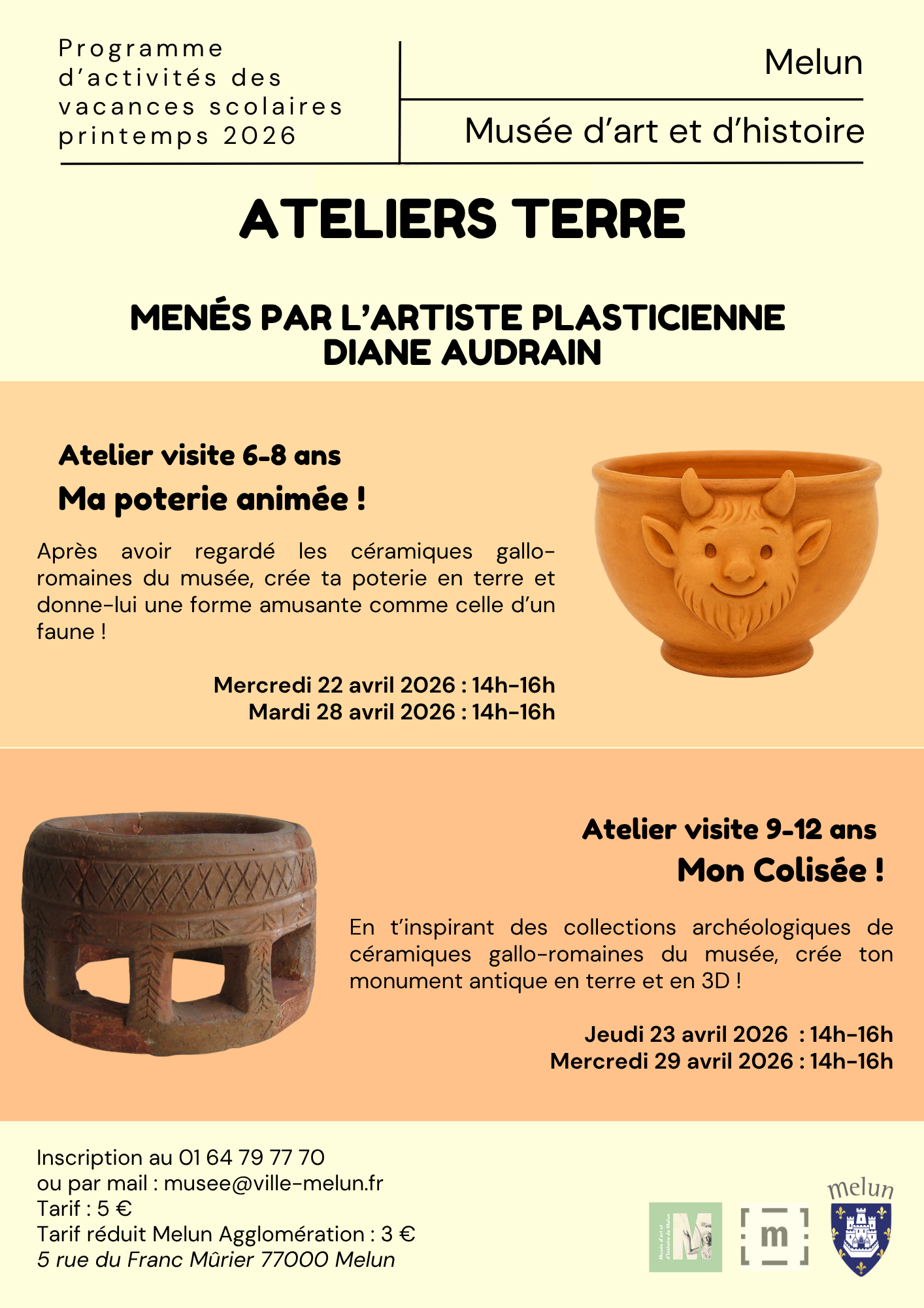 Ateliers vacances printemps 2026