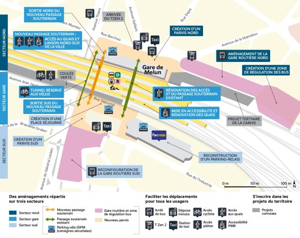 Pôle gare - Plan projeté